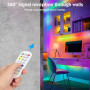 RGB+IC Ruban LED 1M Bande Led Strip avec APP et Télécommand 5V Dimmable Multicolore Bande lumineuse, Musique Synchroniser, USB L