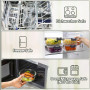 MCIRCO Lot de 12 boîtes de rangement en verre