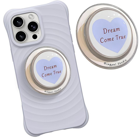KIRZAX Accessoire Kindle Grip Téléphone, Support Magnétique à Design Cœur avec Poignée Pliante pour Smartphone/Tablet/Kindle