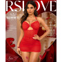 RSLOVE Nuisette Sexy Femme Lingerie - Chemises de Nuit en Maille Robe Mini Tenue