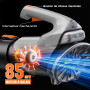 Litheli Souffleur de Feuilles sans Fil 20V, Souffleur à Batterie avec Batterie 2,0 Ah, Vitesse de l'Air de 137 km/h, Débit d'air