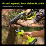 Supstable Mini Tronçonneuse 6 Pouces/Sécateur Électrique Sans Fil 33 mm, 2-en-1 Kit Outil de Jardin avec 2 × 2000 mAh Batteries,