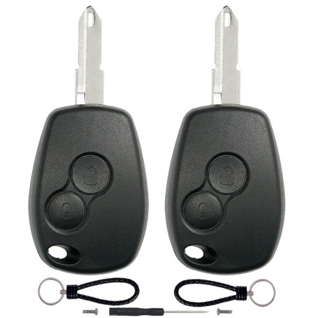 SUPALAND Coque Clé 2 pièces 2 Boutons Compatible pour Dacia Duster Sandero Logan Lodgy Renault Modus Clio Kangoo Twingo pour Ope