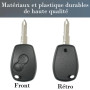 SUPALAND Coque Clé 2 pièces 2 Boutons Compatible pour Dacia Duster Sandero Logan Lodgy Renault Modus Clio Kangoo Twingo pour Ope