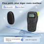 SUPVAN E10 Étiqueteuse inclut 3 Étiquettes Thermiques Étanches Autocollantes Longues (15 mm x 6 m), Noir