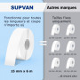 SUPVAN E10 Étiqueteuse inclut 3 Étiquettes Thermiques Étanches Autocollantes Longues (15 mm x 6 m), Noir