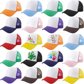 SGBETTER Lot de 20 casquettes de baseball vierges en vrac pour adulte - Sublimation - Pour homme et femme - Pour l'été, la pêche