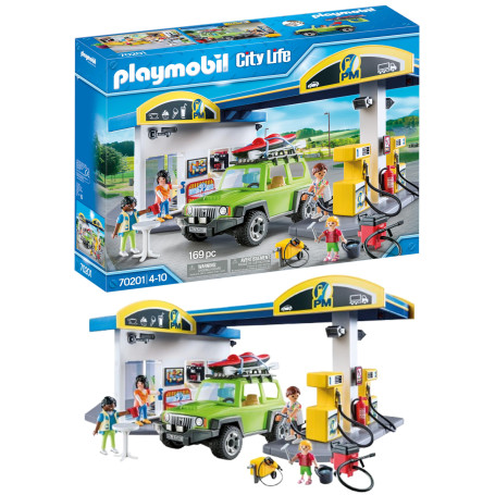 Playmobil 70201 Station Service- - City Life- Garage Voiture