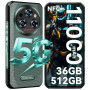 OUKITEL WP35 Pro 5G Telephone Incassable - 36GO(12+24)+512GO Telephone Portable Android 14,6,6 Pouces FHD+,5G Dual SIM, Telephon