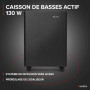 Audizio SW65C Caisson de Basses Actif Hi-FI 130W, Subwoofer 6,5" avec Réglage de Crossover, Design Compact Noir, Idéal pour Musi