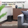 Audizio SW65C Caisson de Basses Actif Hi-FI 130W, Subwoofer 6,5" avec Réglage de Crossover, Design Compact Noir, Idéal pour Musi