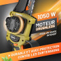 GRÜNTEK Mini Tronçonneuse à Batterie Scie Tronconneuse Électrique Sans Fil Brushless Élagueuse de Jardin avec 2 Batteries, 2 Cha
