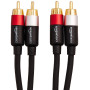 AmazonBasics 1/2-Male to 2-Male RCA Audio interconnects - 4 Feet, 2-Male to 2-Male
