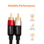 AmazonBasics 1/2-Male to 2-Male RCA Audio interconnects - 4 Feet, 2-Male to 2-Male
