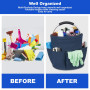 IVODEELA Panier de Nettoyage Multi-poches Poignée, Grand Sac Organiseur Facile à Transporter