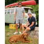 Jahetuul Pyjama Homme Court en Coton Été Ensemble de Pyjama à Col en V avec Boutons Décoratifs T-Shirt Uni et Short Uni avec Poc