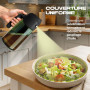 PORTENTUM Spray huile cuisine 470 ml 2 en 1 avec fonction spray et versement – Vaporisateur et pulverisateur en verre vert prote