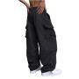 WZIKAI Pantalon cargo baggy décontracté pour homme - Pantalon cargo de parachute - Coupe ample - Hip Hop - Sarouel avec poches