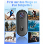 Nisanuki Caméra Sport 4K, Camera Action WiFi 120°, Minicaméra Sportive Étanche 30M Action Cam Corporelle Camera Vlog Petite Camé
