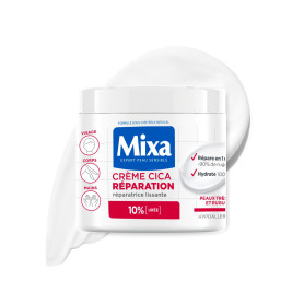 Mixa - Crème Cica Réparation - Réparation Effet Longue Durée - Peaux Très Sèches et Rugueuses - Visage, Corps, Mains - Hypoaller