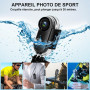 LXMIMI Caméra d'action WiFi, Camera Sport 170° Minicaméra Sportive WiFi HD 1080P, Petite-caméra d'action, Caméra Vidéo Vélo, Cam