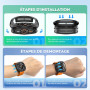 Misxi 2-Pièces PC Protection Ecran en Verre Trempé pour Samsung Galaxy Watch 8 44mm, Coque Anti-Dérapante Résistante aux Rayures