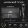 Amzfast Ecran PC Gamer Incurvé 27 Pouces - 240Hz, FHD 1920x1080, 1ms MPRT, sRGB 130%, Anti-Lumière Bleue, HDR, Adaptive Sync, HD