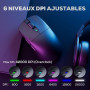 RK ROYAL KLUDGE M3 Souris sans Fil 47g Ultra-Légère avec Capteur de Haute Précision PAW3950, Souris Gamer 3 Mode (BT / 2.4G / US