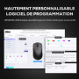 RK ROYAL KLUDGE M3 Souris sans Fil 47g Ultra-Légère avec Capteur de Haute Précision PAW3950, Souris Gamer 3 Mode (BT / 2.4G / US