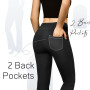 SINOPHANT Pantalon de Yoga Boocut avec 4 Poches pour Femme, Taille Haute Opaque Yoga Pants,Convient pour Le Pilates, Le Sport, L
