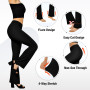 SINOPHANT Pantalon de Yoga Boocut avec 4 Poches pour Femme, Taille Haute Opaque Yoga Pants,Convient pour Le Pilates, Le Sport, L