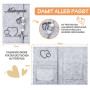 MUYAPAY Protège carnet de santé,Housse de carnet de santé avec fermeture éclair en feutre,Couverture carnet de santé bébé,pour T
