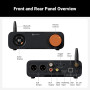 Fosi Audio ZD3 Préamplificateur de Bureau DAC Entièrement équilibré avec Amplificateur Stéréo Domestique ES9039Q2M, Bluetooth/US