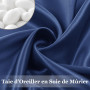 Adubor Taie Oreiller 100% Soie, 23 Momme Soie de Mûrier, Grade 6A, Taie d'oreiller Soie pour la Santé des Cheveux et de la Peau,
