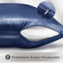 Adubor Taie Oreiller 100% Soie, 23 Momme Soie de Mûrier, Grade 6A, Taie d'oreiller Soie pour la Santé des Cheveux et de la Peau,