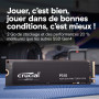 Crucial P310 SSD 500Go PCIe Gen4 NVMe M.2 2280, jusqu’à 6.600 Mo/s, Compatible avec Ordinateur Portable et de Bureau & Consoles 
