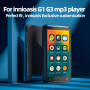 innioasis G1 Coque Transparente pour Lecteur MP3 Anti-Rayures Absorption des Chocs 4"