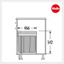 Hailo Poubelle de cuisine encastrable 40L Easy Cargo