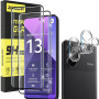 ZAXGLAR Verre Trempé pour Xiaomi Redmi Note 13 Pro Plus 5G,2 Pièces Protecteurs d'écran + 2 Pièces Caméra Arrière Protecteur, Ul
