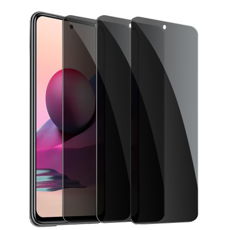 3 Pièces Protecteur D'écran Anti-Espion pour Xiaomi Redmi Note 11 Pro+ 5G, Verre Trempé Protection Écran de Confidentialité pour