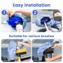 URAQT Lot de 4 brosses de lavage de voiture en microfibre, outil de lavage de voiture multifonction avec serviette de séchage de