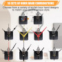 QUOTRE 10 Pièces Mécanisme Horloge Murale Mouvement D'horloge Quartz avec 10 Paires Horloge Aiguilles pour Réparation et Remplac