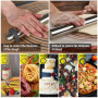 SUPER KITCHEN Rouleau à Pâtisserie Ajustable en Acier Inoxydable Avec 5 Anneaux Réglables, Tapis de Cuisson Tapis à Pâtisserie e