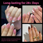 UNA GELLA Capsule Américaine Ongles Courts en Amande, 504 Pièces 12 Tailles Autocollantes, Faux Ongles Gel Extensions d'Ongles, 