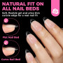 UNA GELLA Capsule Américaine Ongles Courts en Amande, 504 Pièces 12 Tailles Autocollantes, Faux Ongles Gel Extensions d'Ongles, 