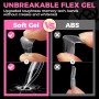 UNA GELLA Capsule Américaine Ongles Courts en Amande, 504 Pièces 12 Tailles Autocollantes, Faux Ongles Gel Extensions d'Ongles, 