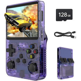 Console de Jeu Portable rétro R36S 128 Go préchargés, Plus de 40 000 Jeux vidéo Classiques, Compatible avec Plus de 30 émulateur