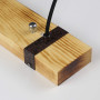 GBLY suspension vintage lampe de table à manger en bois rétro avec poutres en bois 80CM, 4 x E27 max. 25 watts, Suspension indus