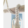 Solenzo - Lustre suspension ATLANTIQUE en bois naturel flotté 2 ampoules - style bord de mer - E27