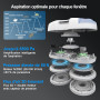 HUTT S7 Robot Nettoyeur de Vitres 6500Pa, Robot Laveur de Vitre avec Gicler l'eau Automatique, Châssis 3D Flottant, Système de P